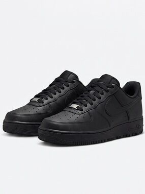 Nike Air Force 1 All Black Low Top Sneakers Running Shoes Women 7.5